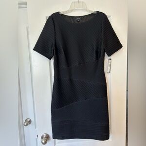 NWT Tahari ASL Black Short Sleeve Dress - Lined